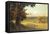The Golden Valley-Sir Alfred East-Framed Stretched Canvas