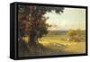 The Golden Valley-Sir Alfred East-Framed Stretched Canvas