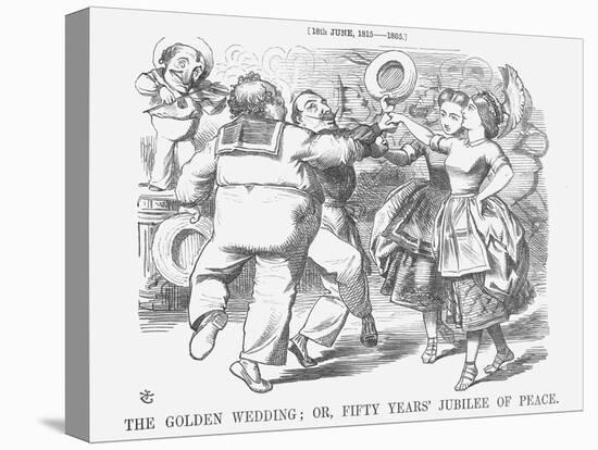 The Golden Wedding; Or, Fifty Years' Jubilee of Peace, 1865-John Tenniel-Stretched Canvas