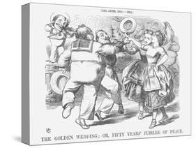 The Golden Wedding; Or, Fifty Years' Jubilee of Peace, 1865-John Tenniel-Stretched Canvas