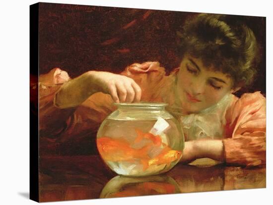 The Goldfish Bowl-Thomas Benjamin Kennington-Stretched Canvas