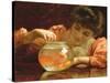 The Goldfish Bowl-Thomas Benjamin Kennington-Stretched Canvas