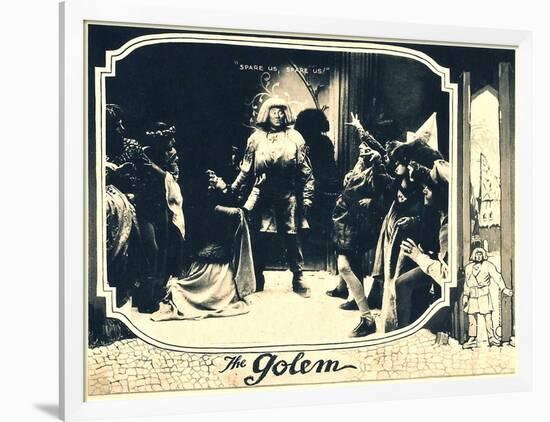 THE GOLEM (aka DER GOLEM, WIE ER IN DIE WELT KAM), center: Paul Wegener, 1920.-null-Framed Art Print