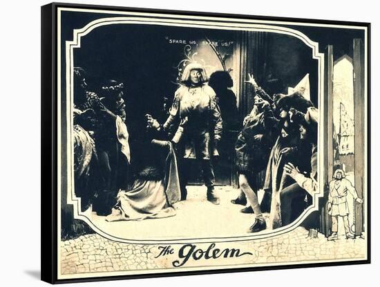 THE GOLEM (aka DER GOLEM, WIE ER IN DIE WELT KAM), center: Paul Wegener, 1920.-null-Framed Stretched Canvas