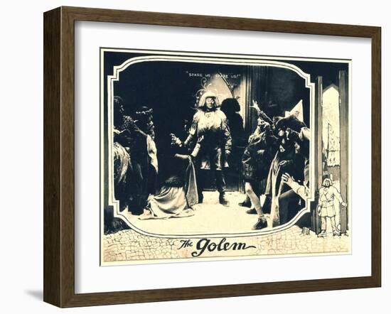 THE GOLEM (aka DER GOLEM, WIE ER IN DIE WELT KAM), center: Paul Wegener, 1920.-null-Framed Art Print