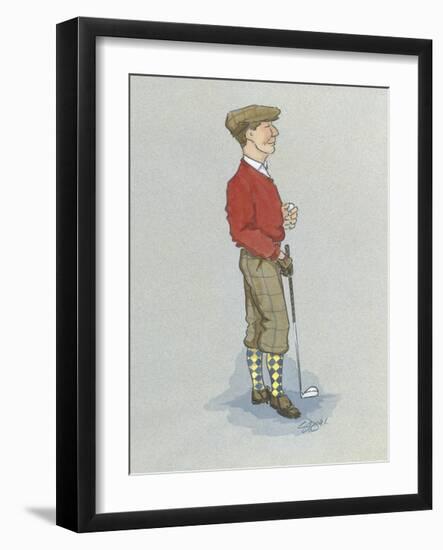 The Golfer-Simon Dyer-Framed Premium Giclee Print