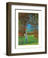 The Golfer-Unknown Vaughan-Framed Art Print