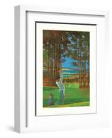 The Golfer-Unknown Vaughan-Framed Art Print