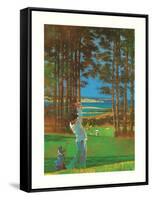 The Golfer-Unknown Vaughan-Framed Stretched Canvas