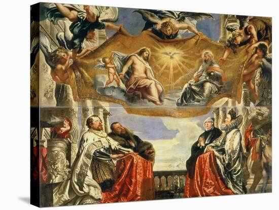 The Gonzaga Family in Adoration of the Holy Trinity-Peter Paul Rubens-Stretched Canvas