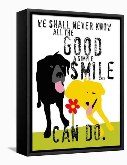 The Good a Simple Smile Can Do-Ginger Oliphant-Framed Stretched Canvas