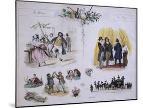 The Good and Bad, Ca 1835-Victor Adam-Mounted Giclee Print