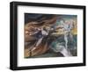 The Good and Evil Angels-William Blake-Framed Giclee Print