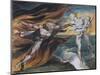 The Good and Evil Angels-William Blake-Mounted Giclee Print