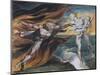 The Good and Evil Angels-William Blake-Mounted Premium Giclee Print