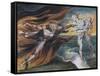 The Good and Evil Angels-William Blake-Framed Stretched Canvas