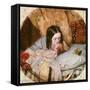 The Good Night Kiss-Edward Robert Hughes-Framed Stretched Canvas