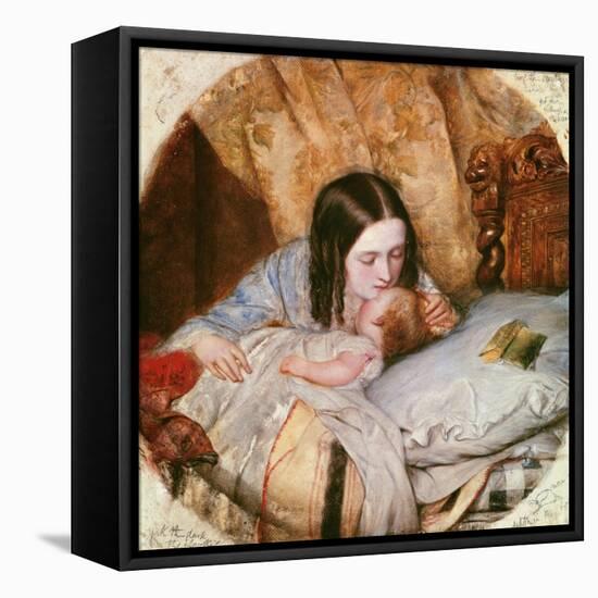 The Good Night Kiss-Edward Robert Hughes-Framed Stretched Canvas