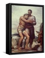 The Good Samaritan, 1852-George Frederick Watts-Framed Stretched Canvas