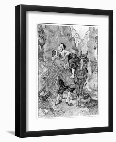 The Good Samaritan, after Delacroix, 1890-Vincent van Gogh-Framed Premium Giclee Print