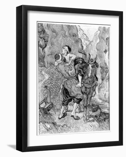 The Good Samaritan, after Delacroix, 1890-Vincent van Gogh-Framed Giclee Print