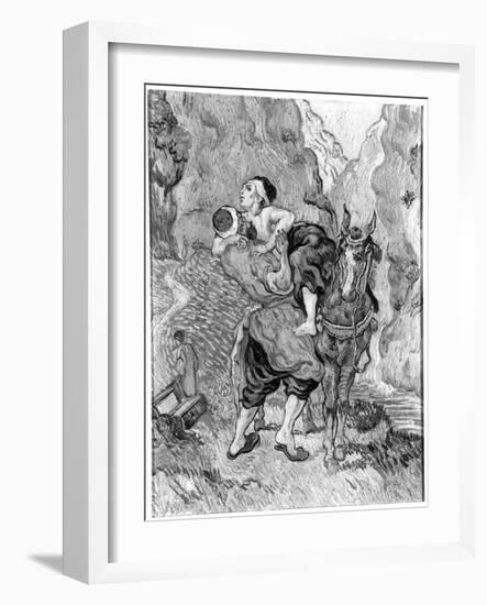 The Good Samaritan, after Delacroix, 1890-Vincent van Gogh-Framed Giclee Print