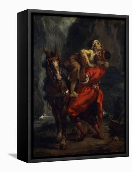 The Good Samaritan-Eugene Delacroix-Framed Stretched Canvas