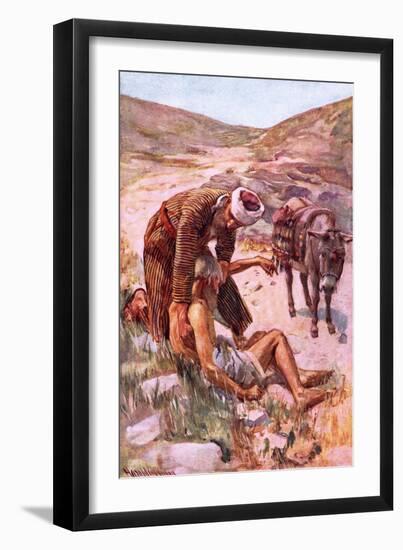 The Good Samaritan-Harold Copping-Framed Giclee Print