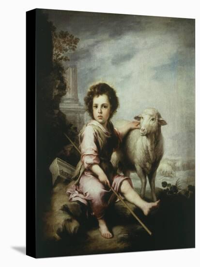 The Good Shepherd, C.1660, 123X101Cm-Bartolome Esteban Murillo-Stretched Canvas