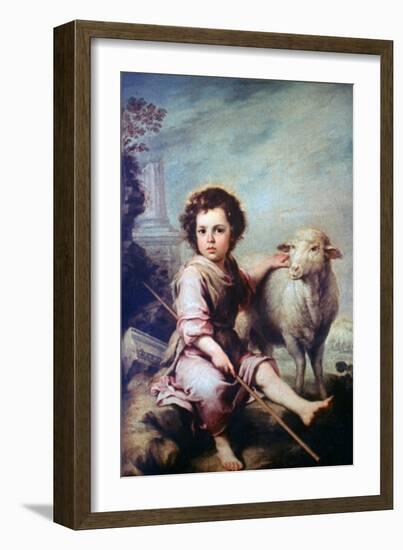 The Good Shepherd, C1650-Bartolomé Esteban Murillo-Framed Giclee Print