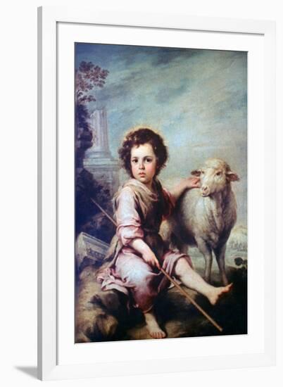 The Good Shepherd, C1650-Bartolomé Esteban Murillo-Framed Giclee Print