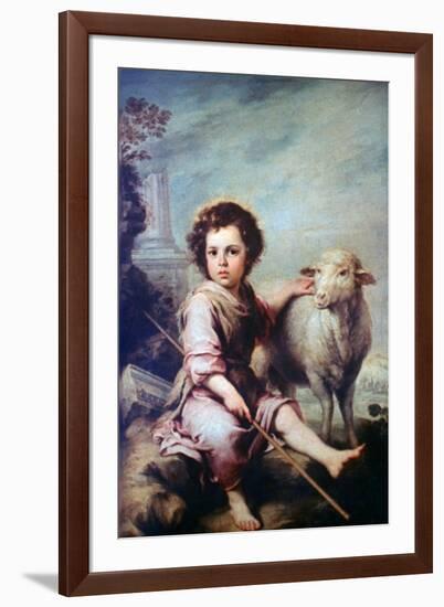 The Good Shepherd, C1650-Bartolomé Esteban Murillo-Framed Giclee Print