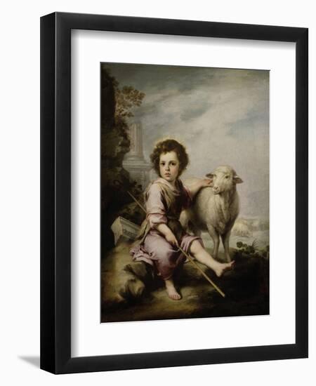 The Good Shepherd, Ca. 1660, Spanish School-Bartolome Esteban Murillo-Framed Giclee Print