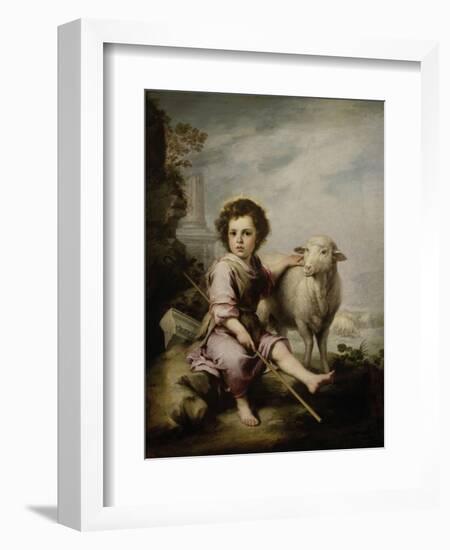 The Good Shepherd, Ca. 1660, Spanish School-Bartolome Esteban Murillo-Framed Giclee Print