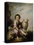 The Good Shepherd, Ca. 1660, Spanish School-Bartolome Esteban Murillo-Stretched Canvas