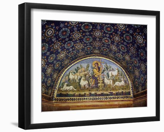 The Good Shepherd, Early Christian Mosaic, 5th CE-null-Framed Giclee Print