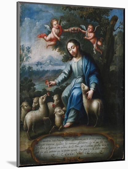 The Good Shepherd, El Buen Pastor, 1765-Miguel Cabrera-Mounted Giclee Print