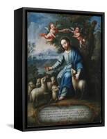 The Good Shepherd, El Buen Pastor, 1765-Miguel Cabrera-Framed Stretched Canvas