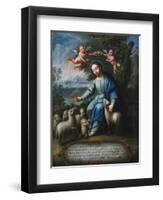 The Good Shepherd, El Buen Pastor, 1765-Miguel Cabrera-Framed Giclee Print