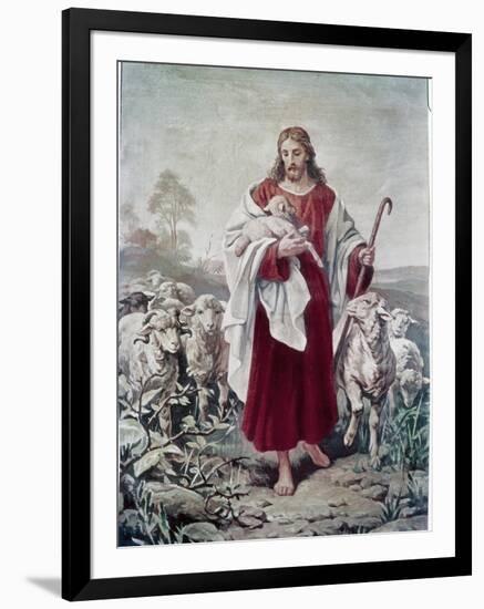 The Good Shepherd-Bernhard Plockhorst-Framed Giclee Print