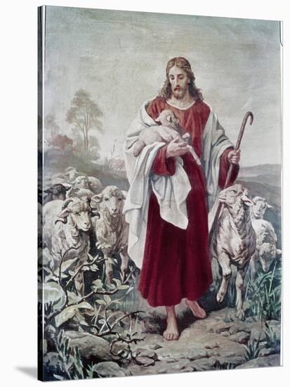 The Good Shepherd-Bernhard Plockhorst-Stretched Canvas