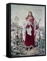 The Good Shepherd-Bernhard Plockhorst-Framed Stretched Canvas