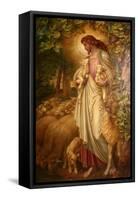 The Good Shepherd-Frederick James Shields-Framed Stretched Canvas