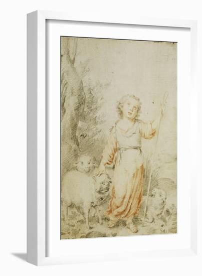 The Good Shepherd-Bartolome Esteban Murillo-Framed Giclee Print