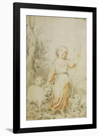 The Good Shepherd-Bartolome Esteban Murillo-Framed Giclee Print