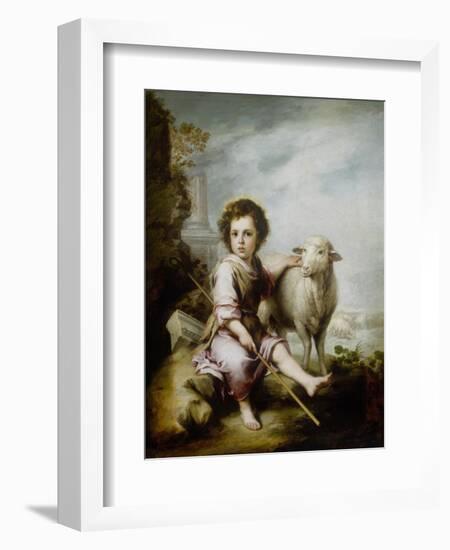 The Good Shepherd-Bartolome Esteban Murillo-Framed Giclee Print