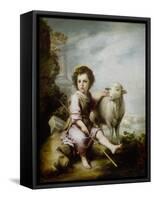 The Good Shepherd-Bartolome Esteban Murillo-Framed Stretched Canvas