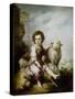 The Good Shepherd-Bartolome Esteban Murillo-Stretched Canvas