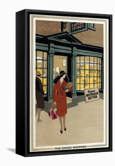 The Good Shopper, from the Series 'Empire Buying Makes Busy Factories'-Frank Newbould-Framed Stretched Canvas