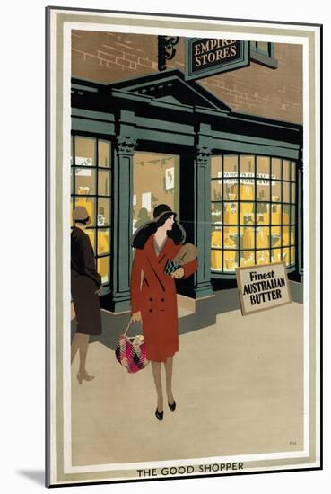 The Good Shopper, from the Series 'Empire Buying Makes Busy Factories'-Frank Newbould-Mounted Giclee Print